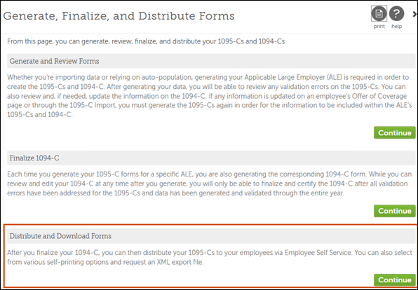 ACA Distribute and Download Forms