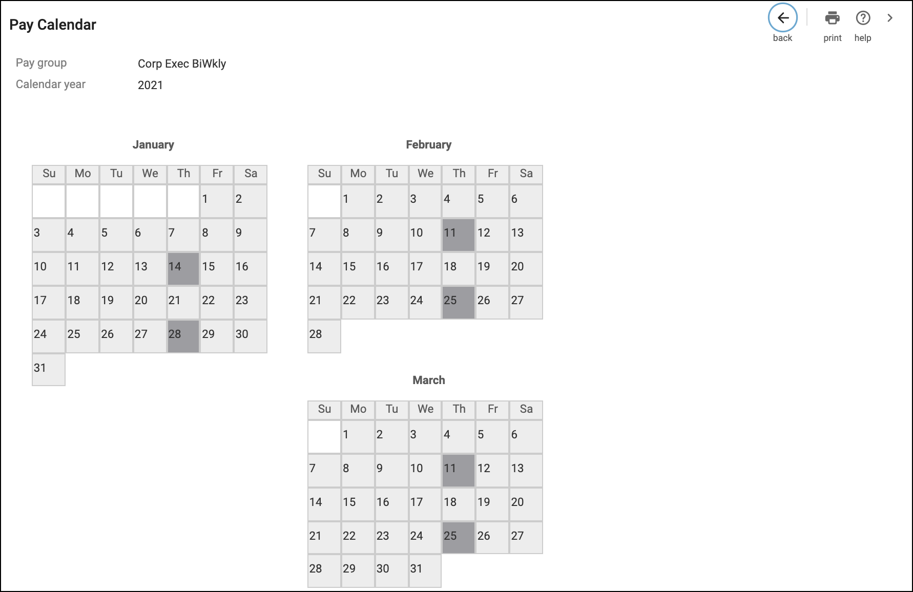 Change Pay Group Calendar