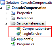 Created service reference