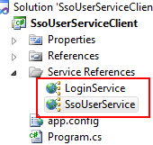 Created service reference