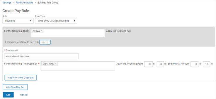 Time Entry Duration Rounding