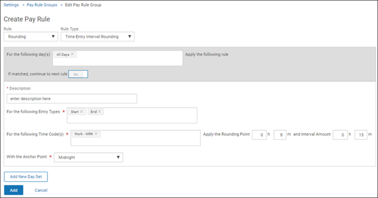 Time Entry Interval Rounding