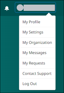 Drop-down list from the profile menu.