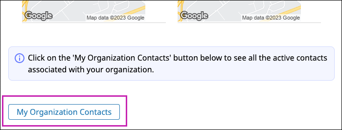 Select My Organization Contacts