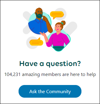 Ask the Community button