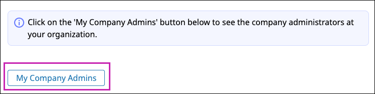 Select My Company Admins.