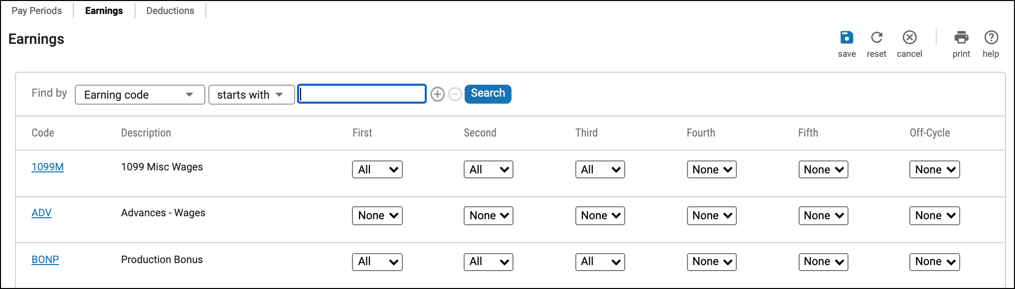 How to change pay group earnings schedules