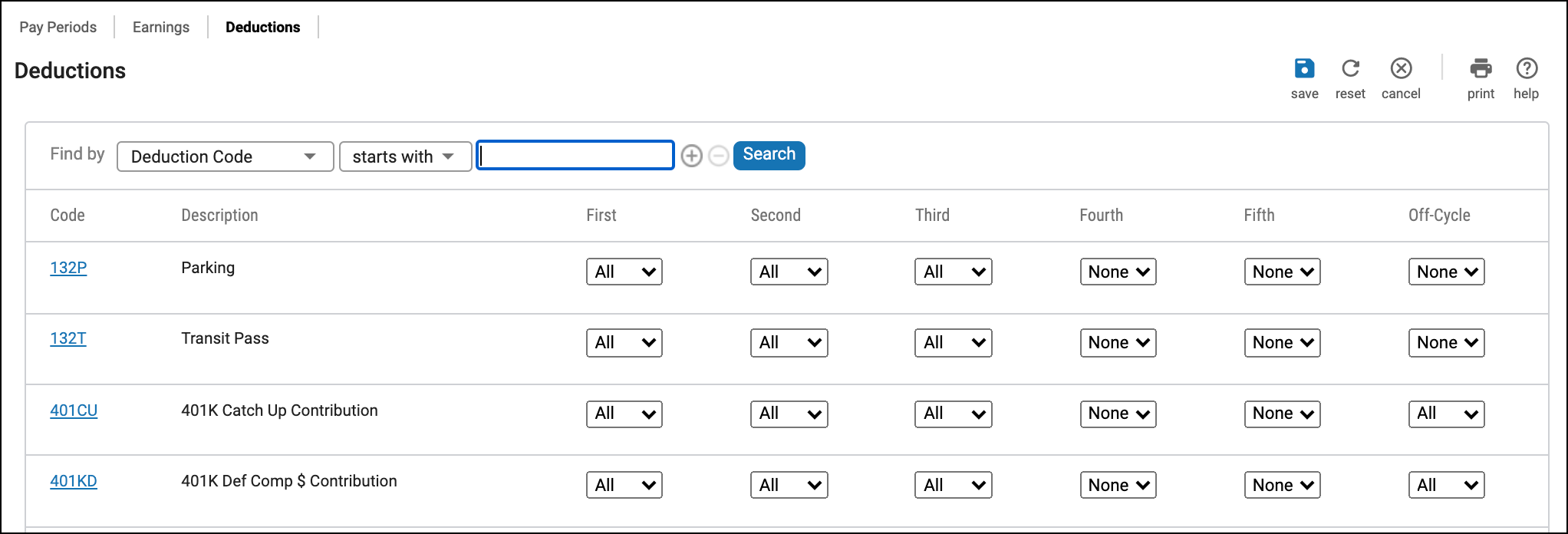 How to change pay group deduction schedules