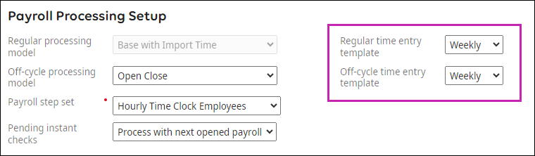 Assigning a Time Entry Template to a Pay Group.