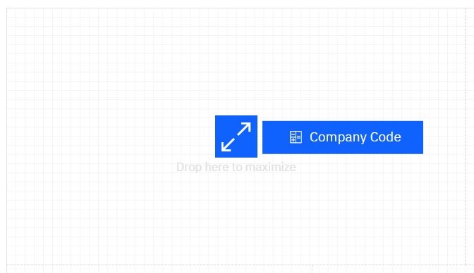Single data item added to a blank dashboard – Company Code