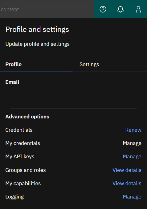 the Profile tab