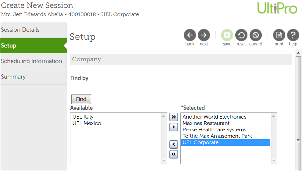 Data Transfer Interface - Setup