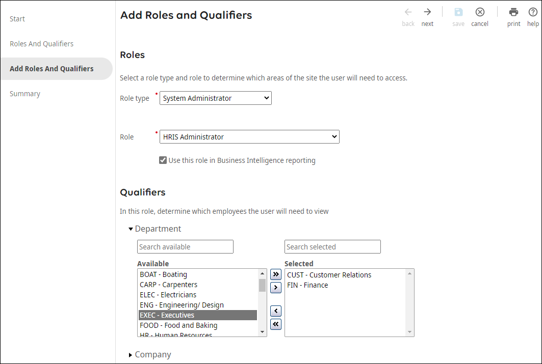 Add Roles and Qualifiers for Guest Users