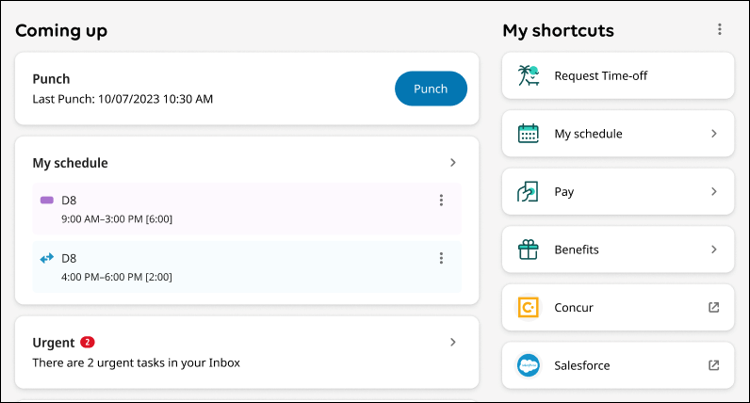 Smart Dashboard UKG Pro WFM Widgets