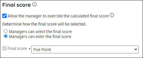 Performance Review Template Details Scoring Section