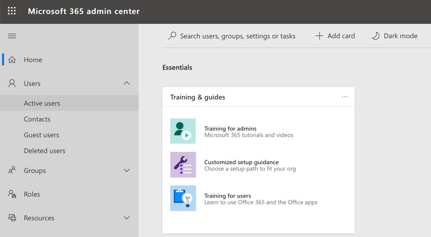 Microsoft 365 Admin Center