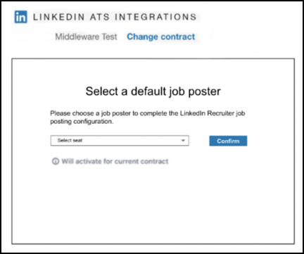 Select a default job poster using the dropdown.